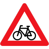 A21 vejskilt . Cyklister advarselstavle