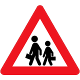 A22 vejskilt. Børn. HI advarselstavle